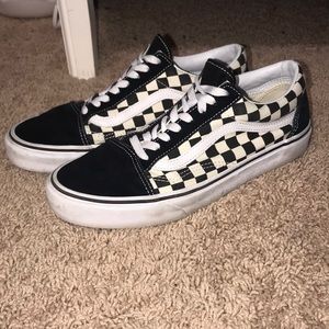 Black and White Checkered Old Skool Vans